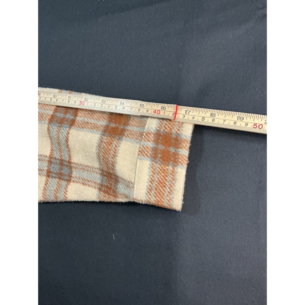 Staccato Womens Plaid Button Up Shacket Shirt Jacket Cream Rust Small - Picture 7 of 9
